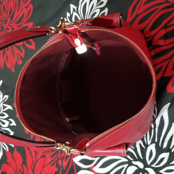 Coach Pennie Cherry Red Shoulder Crossbody Bag - Picture 10 of 11